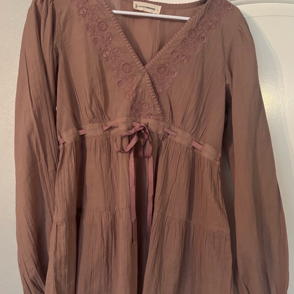 Women's Brown Long-Sleeve Top